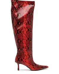 Alexander Wang Stiefel mit Schlangen-Optik Rot