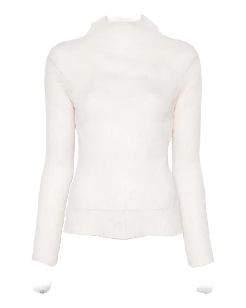 Issey Miyake chiffon long-sleeve top - Rosa Rosa