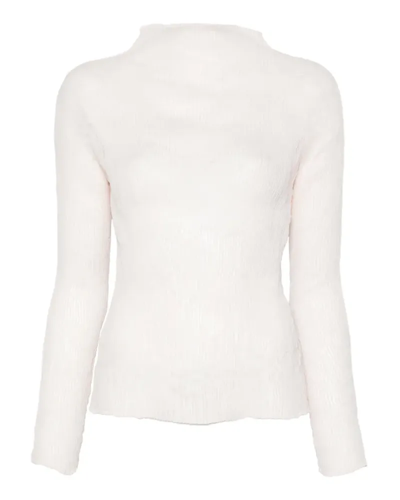 Issey Miyake chiffon long-sleeve top - Rosa Rosa