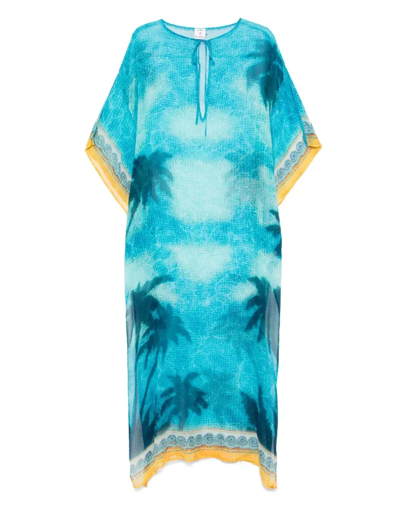 Casablanca Paris Maxikleid aus Seide - Blau Blau