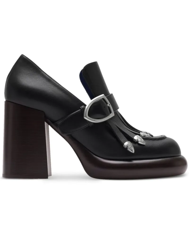 Burberry Wedge-Pumps mit Fransen 95mm - Schwarz Schwarz