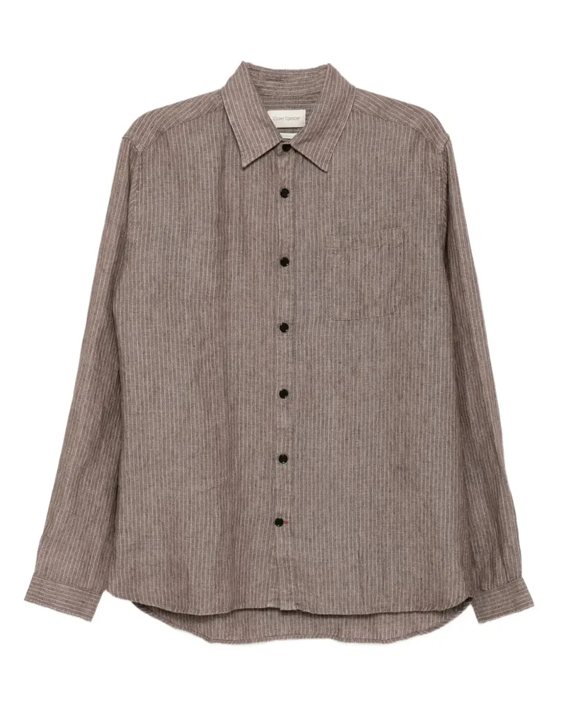 Oliver Spencer New York Hemd - Braun Braun