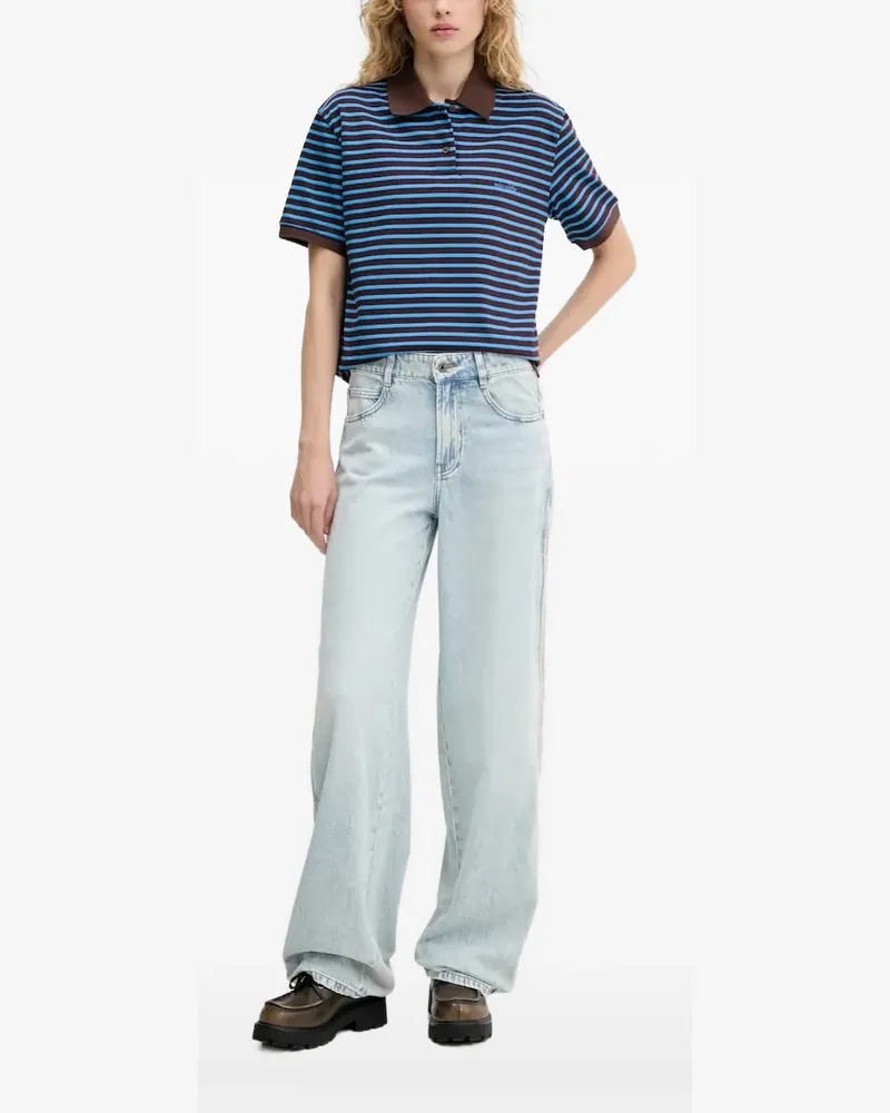 Miss Sixty Gestreiftes Poloshirt - Blau Blau