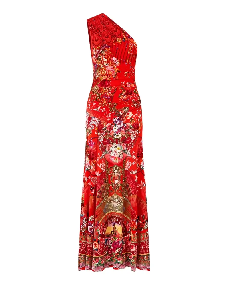 Camilla Gerafftes Olé One-Shoulder-Maxikleid - Rot Rot