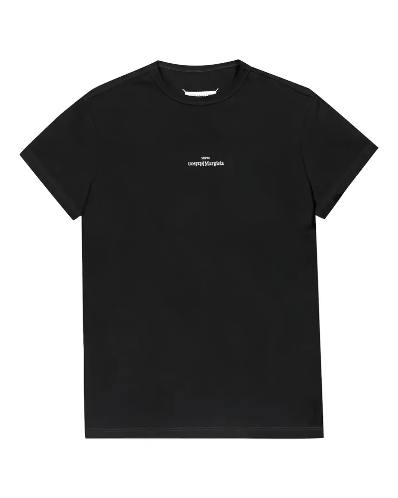 Maison Margiela T-Shirt mit Logo - Schwarz Schwarz