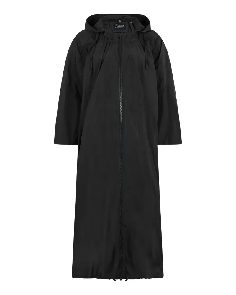 Herno hooded long-sleeve coat - Schwarz Schwarz