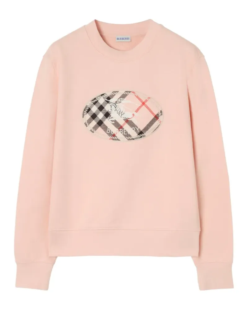 Burberry Check Knight Stamp Sweatshirt - Rosa Rosa