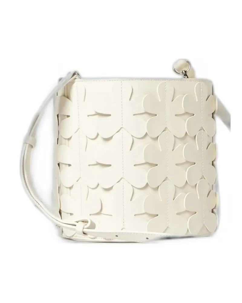 MEIMEIJ floral-appliqué leather bucket bag - Nude Nude