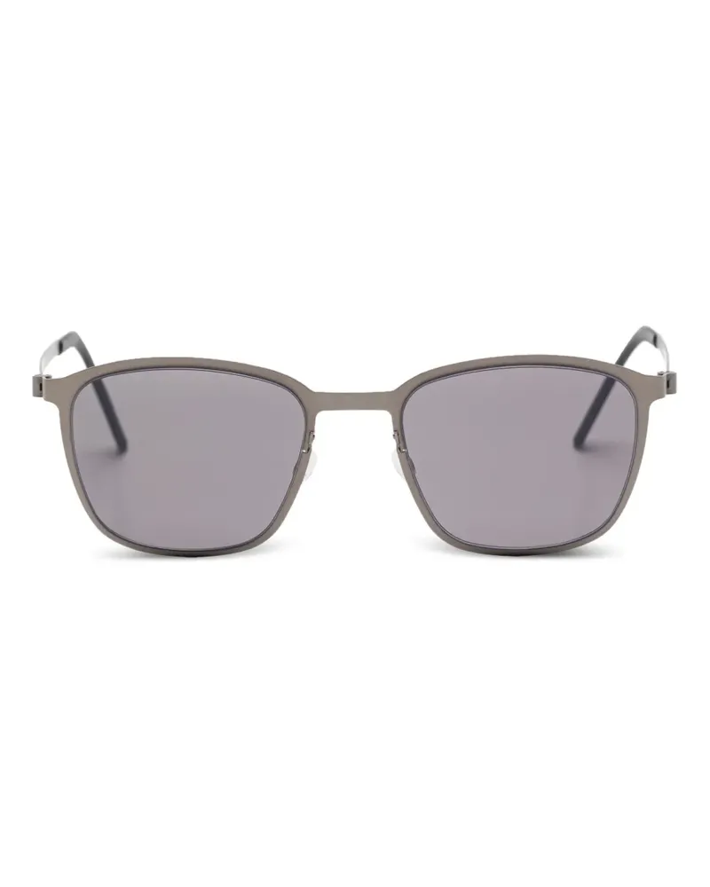 Lindberg Strip Sonnenbrille mit eckigem Gestell - Grau Grau