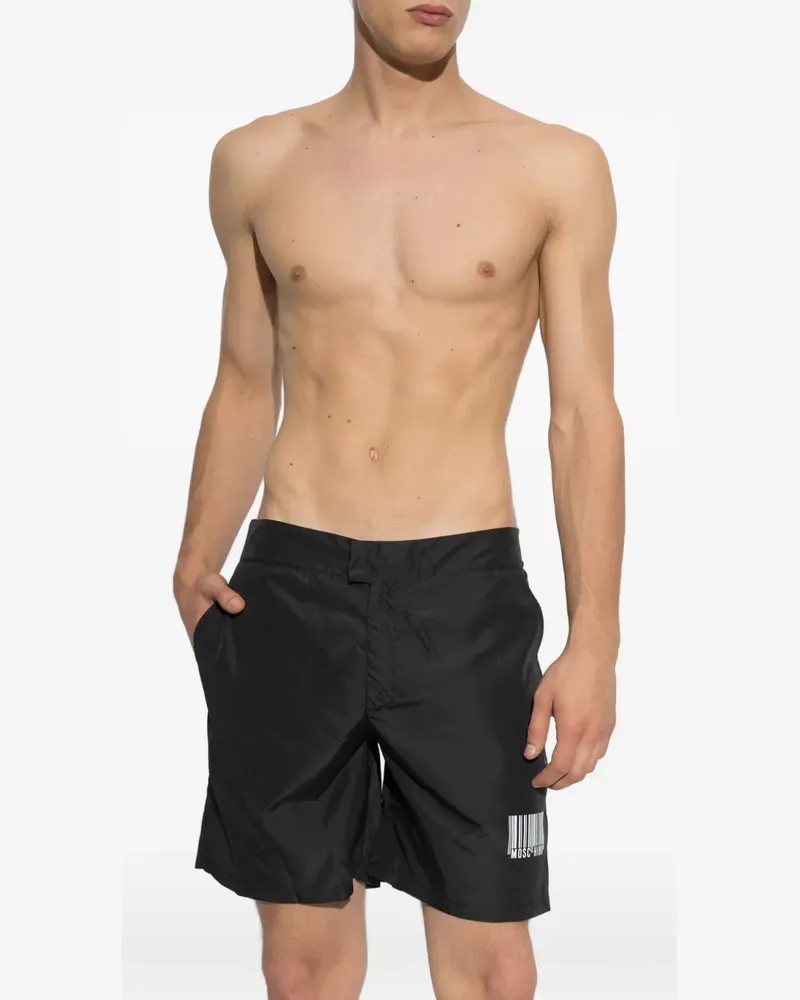 Moschino barcode-print swim shorts - Schwarz Schwarz