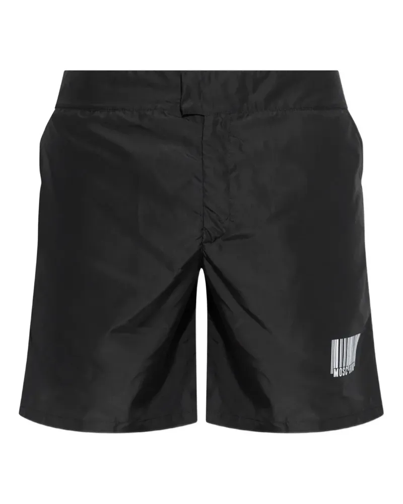 Moschino Badeshorts mit Barcode-Print - Schwarz Schwarz
