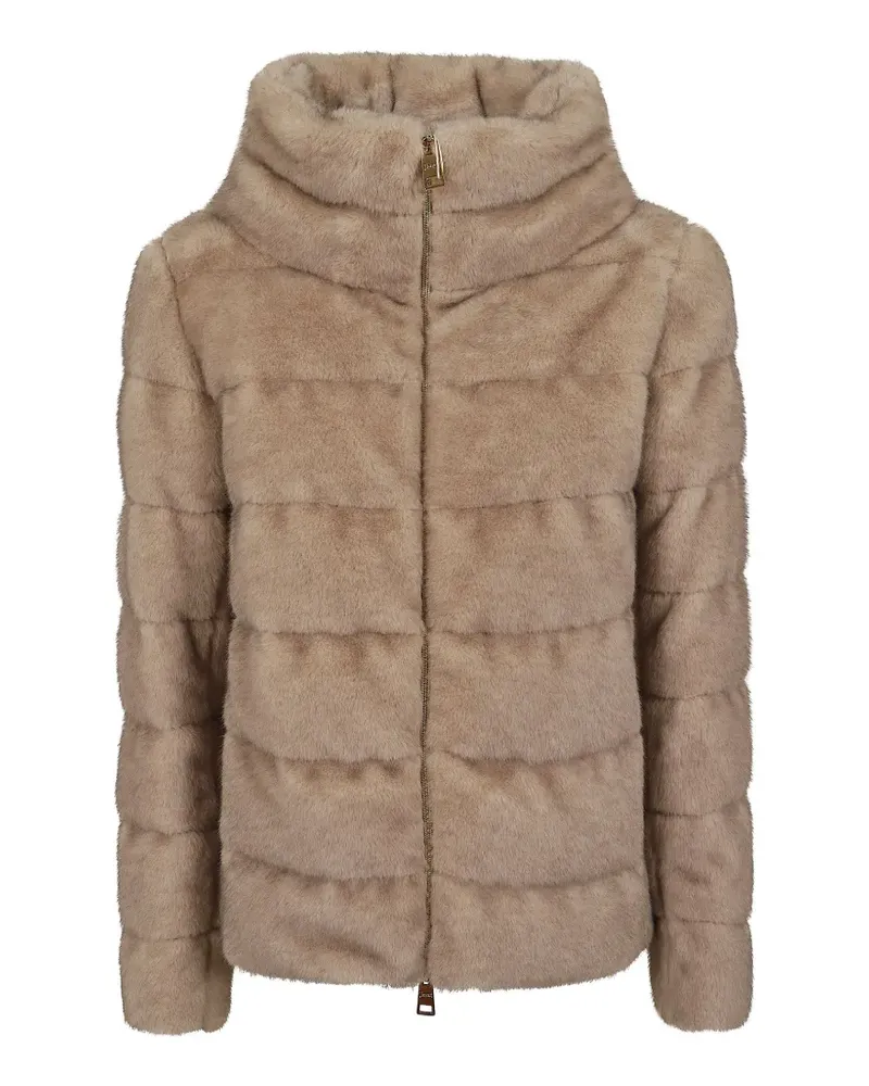 Herno Jacke mit Faux Fur - Nude Nude