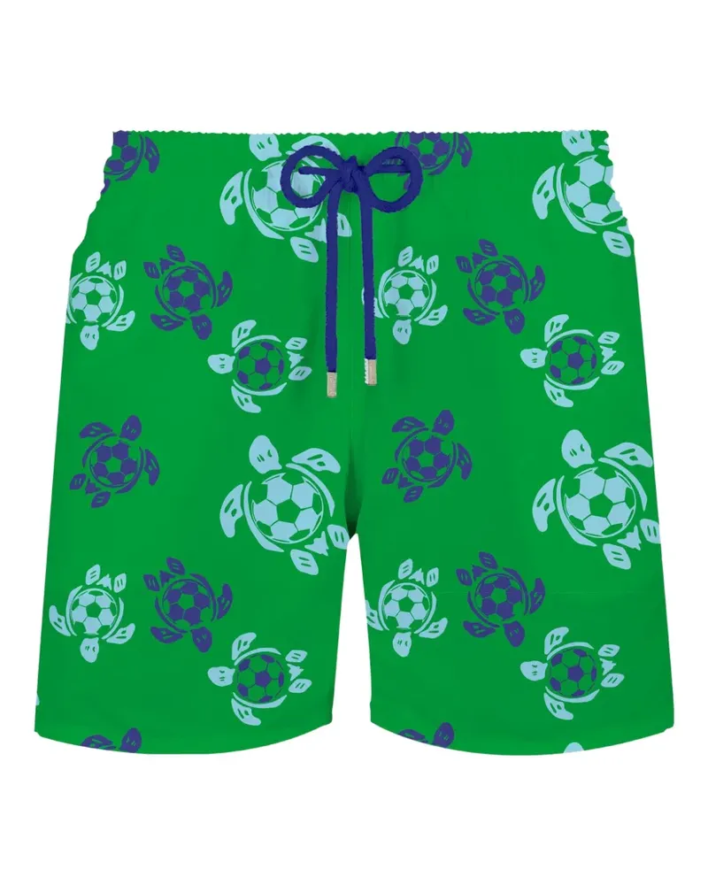 Vilebrequin Badeshorts mit Schildkröten-Print - Grün Grün