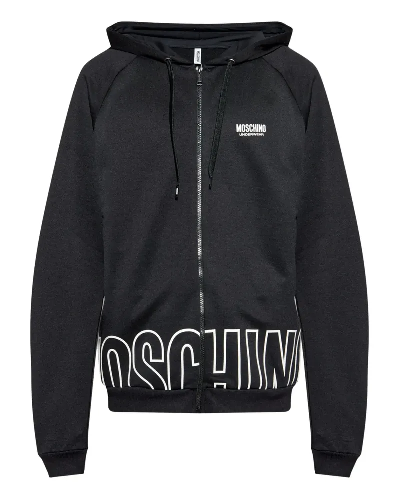 Moschino Hoodie mit Logo-Print - Schwarz Schwarz