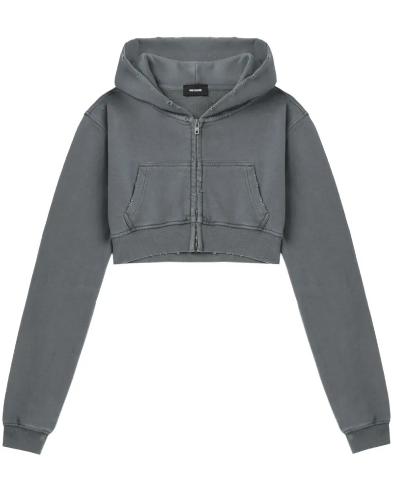 WE 11 DONE Cropped-Hoodie - Grau Grau