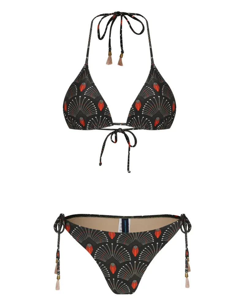 Lygia & Nanny Maya Bikini mit Quastendetail - Grau Grau