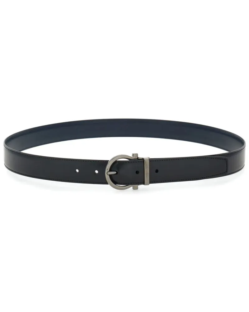 Ferragamo Wendbarer Gancini Gürtel - Schwarz Schwarz