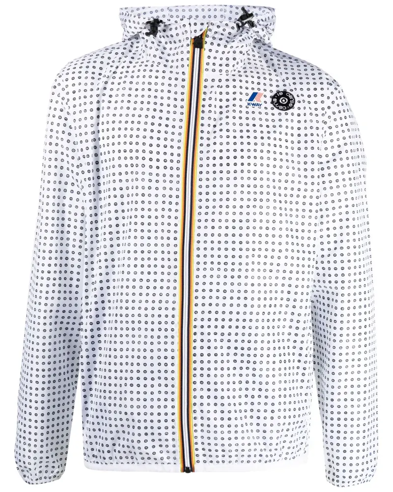 K-Way x 10 CORSO COMO Jacke mit Polka-Print - Weiß Weiß