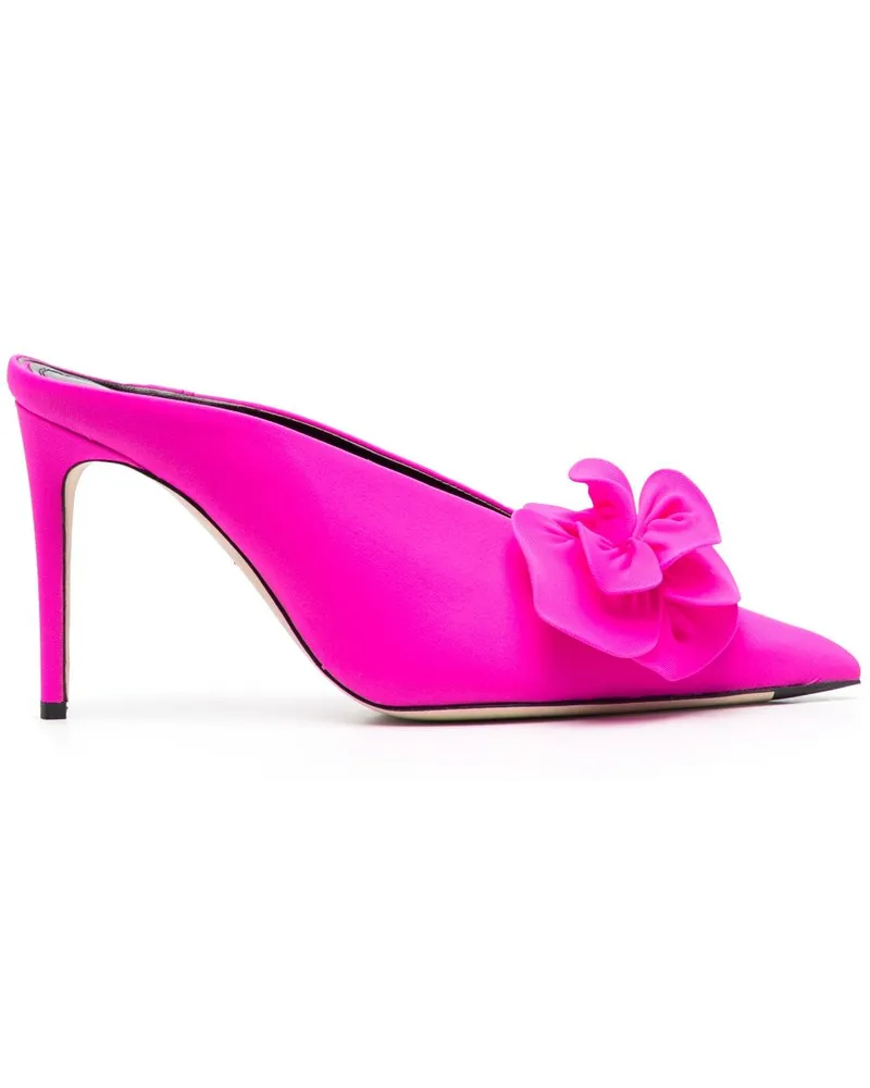 Victoria Beckham Mules mit Blumenapplikation 100mm - Rosa Rosa