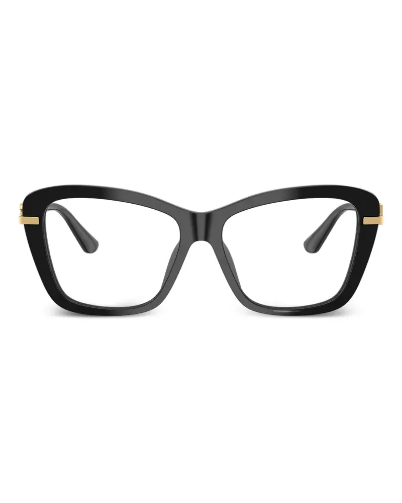 Dolce & Gabbana Brille mit Logo - Schwarz Schwarz