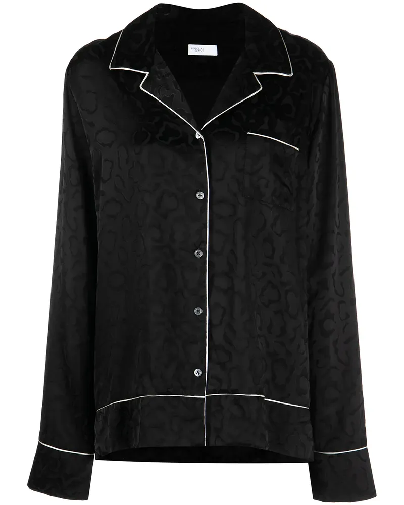 Rosetta Getty Hemd im Pyjama-Stil - Schwarz Schwarz