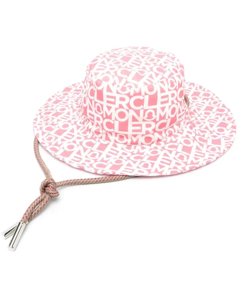 Moncler Sonnenhut mit Logo-Print - Rosa Rosa