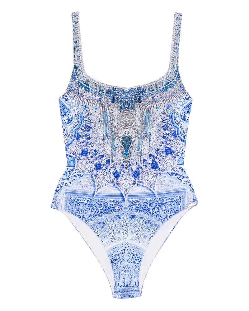 Camilla graphic-print swimsuit - Blau Blau
