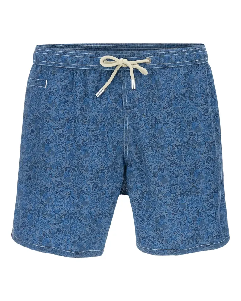 MC2 Saint Barth floral-print drawstring swim shorts - Blau Blau