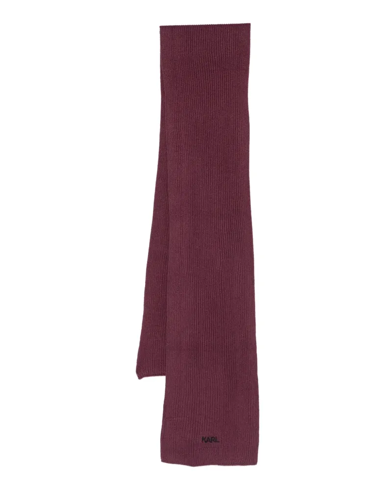 Karl Lagerfeld ribbed scarf - Violett Violett