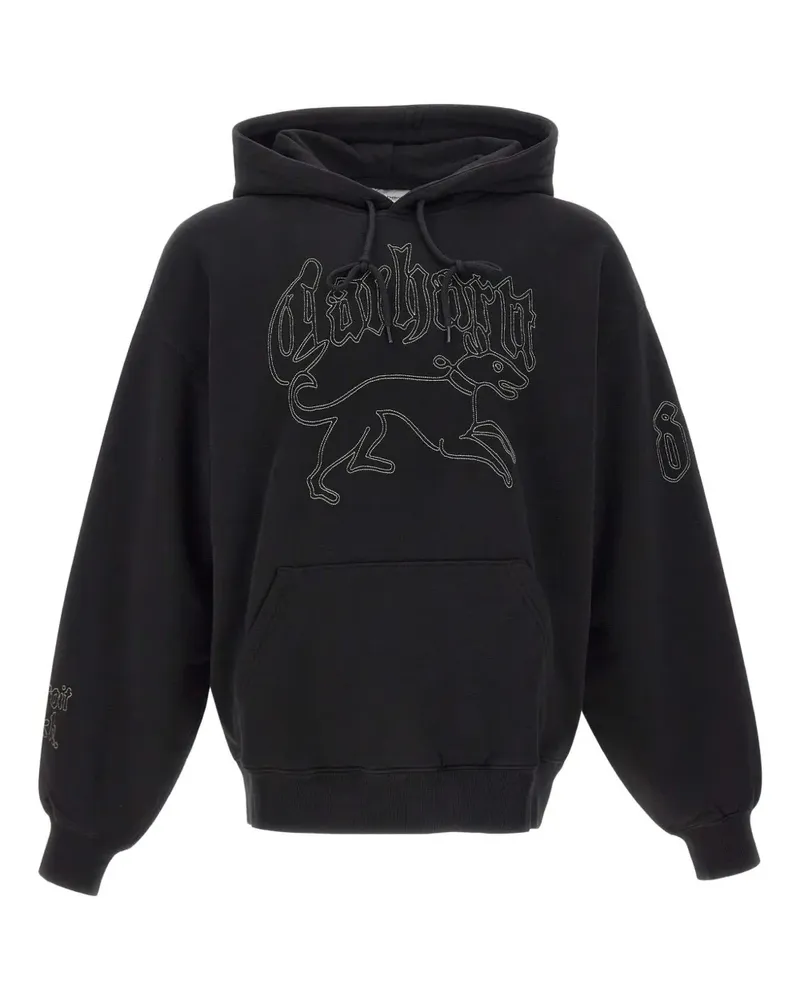 Carhartt WIP Hackwork graphic-embroidery hoodie - Schwarz Schwarz