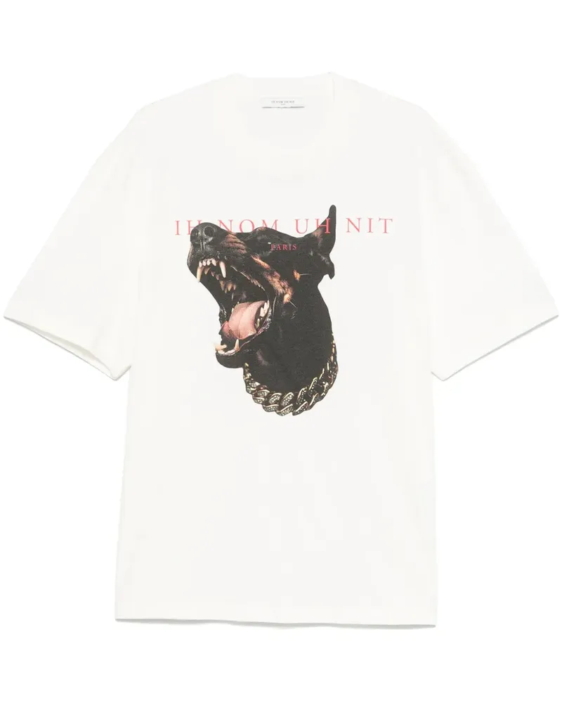 IH NOM UH NIT T-Shirt mit Hunde-Print - Weiß Weiß