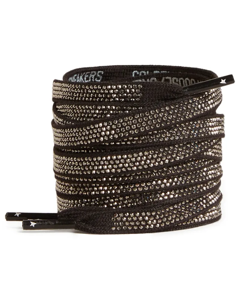 Golden Goose Schnürsenkel mit Strass - Schwarz Schwarz