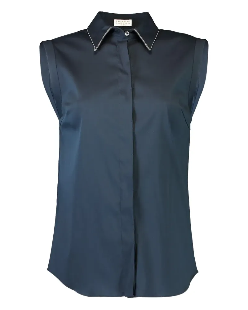 Brunello Cucinelli Monili sleeveless shirt - Blau Blau