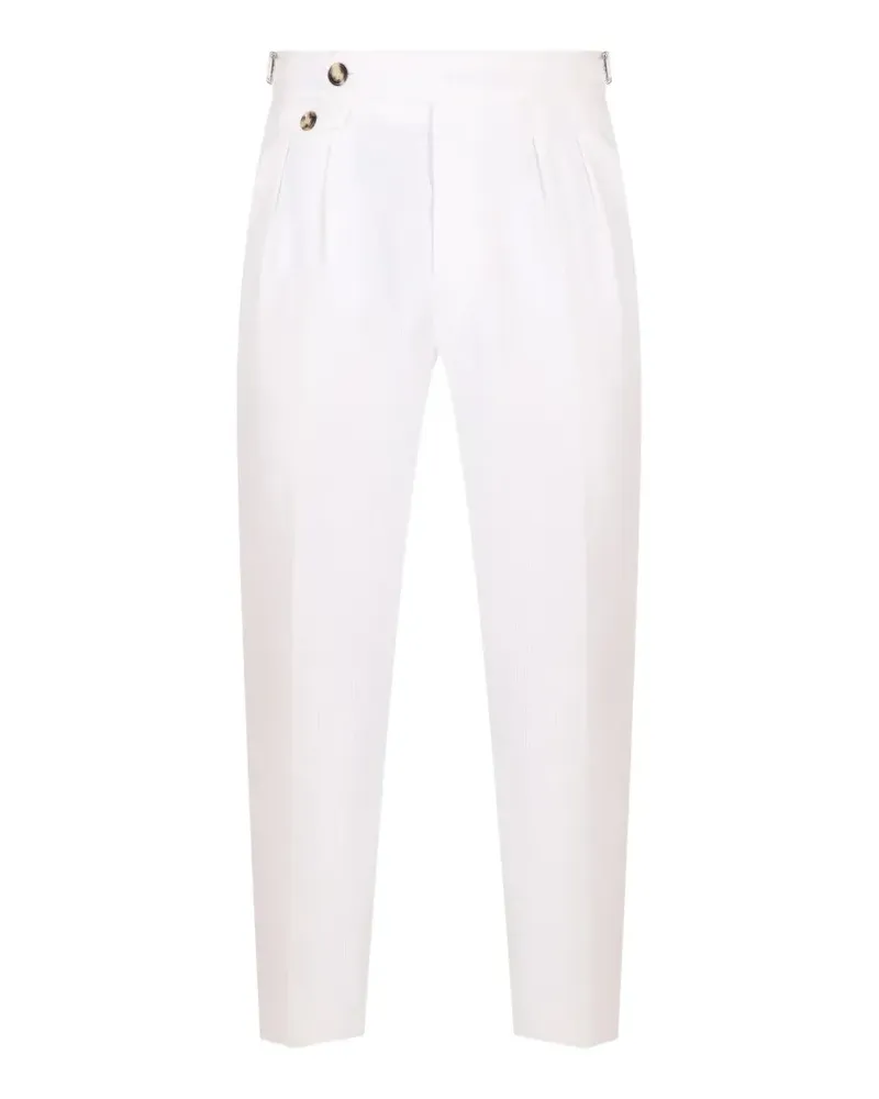 Brunello Cucinelli pleated-front trousers - Weiß Weiß