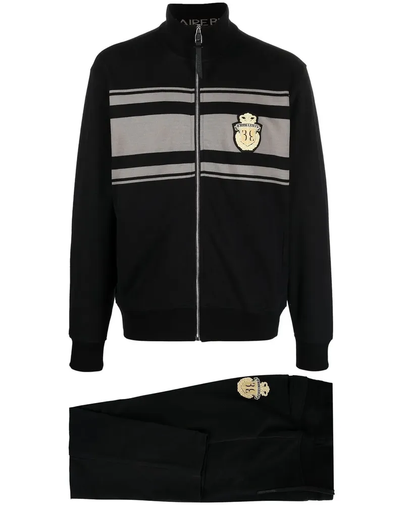 Billionaire Jogginganzug mit Logo-Wappen - Schwarz Schwarz