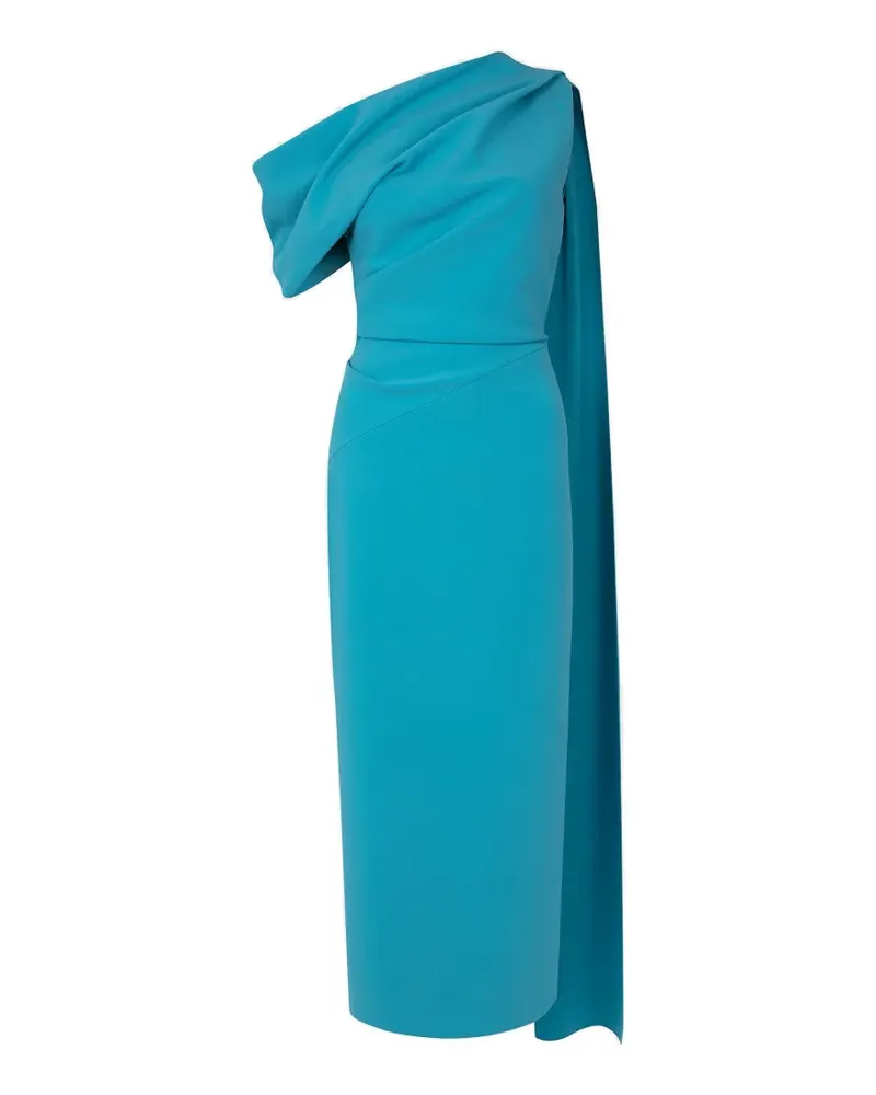 Roksanda Ilincic Maite draped-panel midi dress - Blau Blau