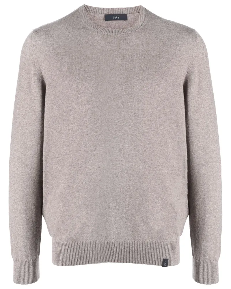 Fay Pullover mit rundem Ausschnitt - Nude Nude