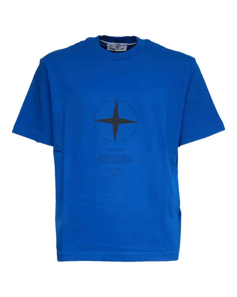 Stone Island compass graphic T-shirt - Blau Blau