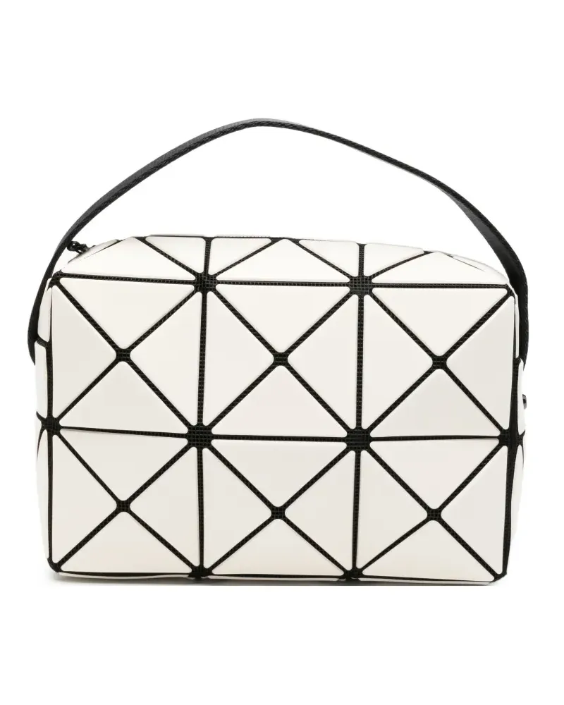 Issey Miyake Cuboid Mini-Tasche mit geometrischem Einsatz - Weiß Weiß