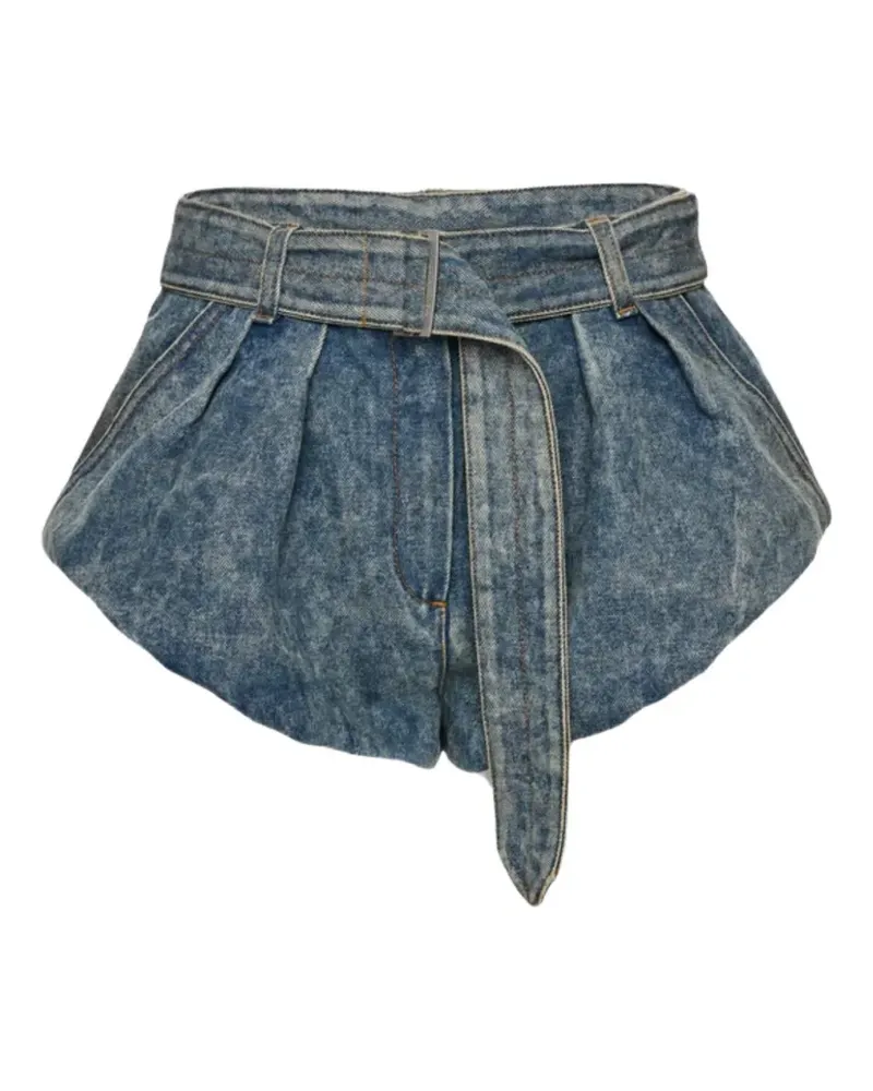 Magda Butrym belted denim shorts - Blau Blau