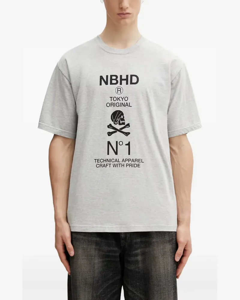 Neighborhood skull-print T-shirt - Grau Grau