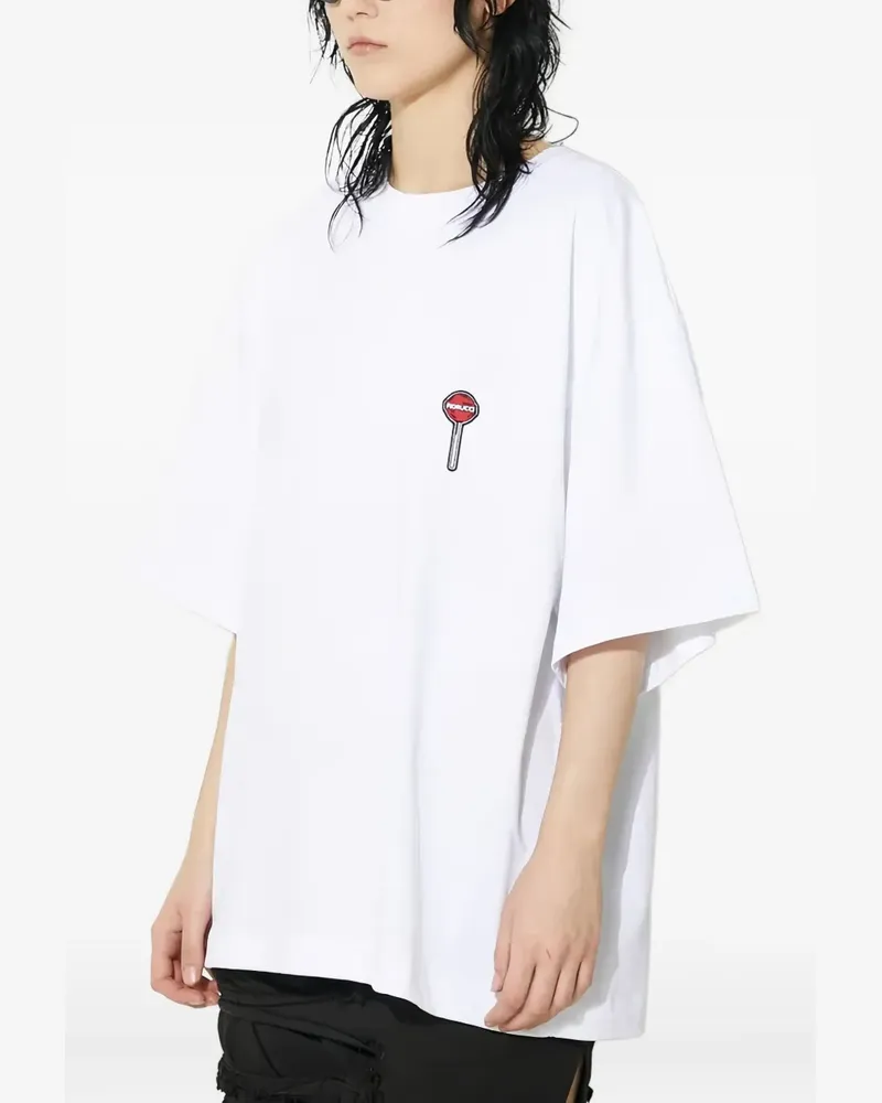 Fiorucci embroidered T-shirt - Weiß Weiß