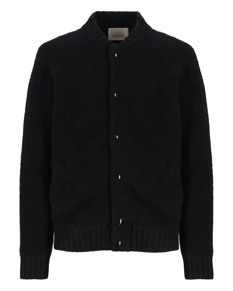 Laneus Bomberjacke mit Knöpfen - Schwarz Schwarz
