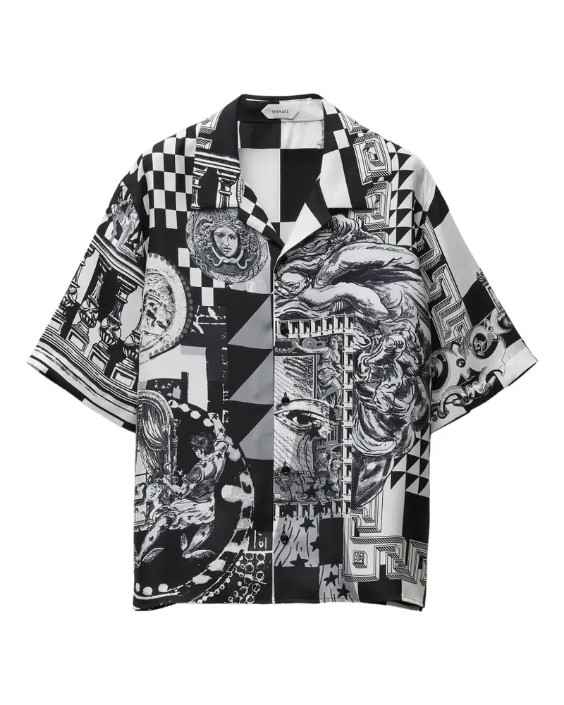 Versace Hemd mit Print - Schwarz Schwarz