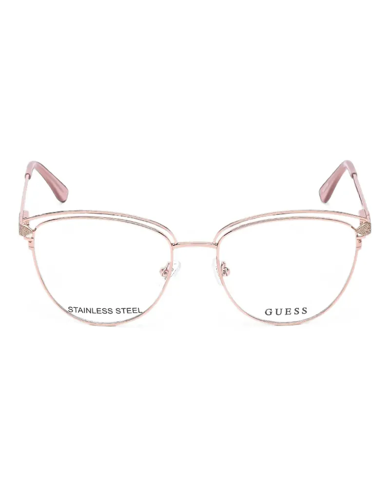 Guess Cat-Eye-Brille mit Glitter - Gold Gold