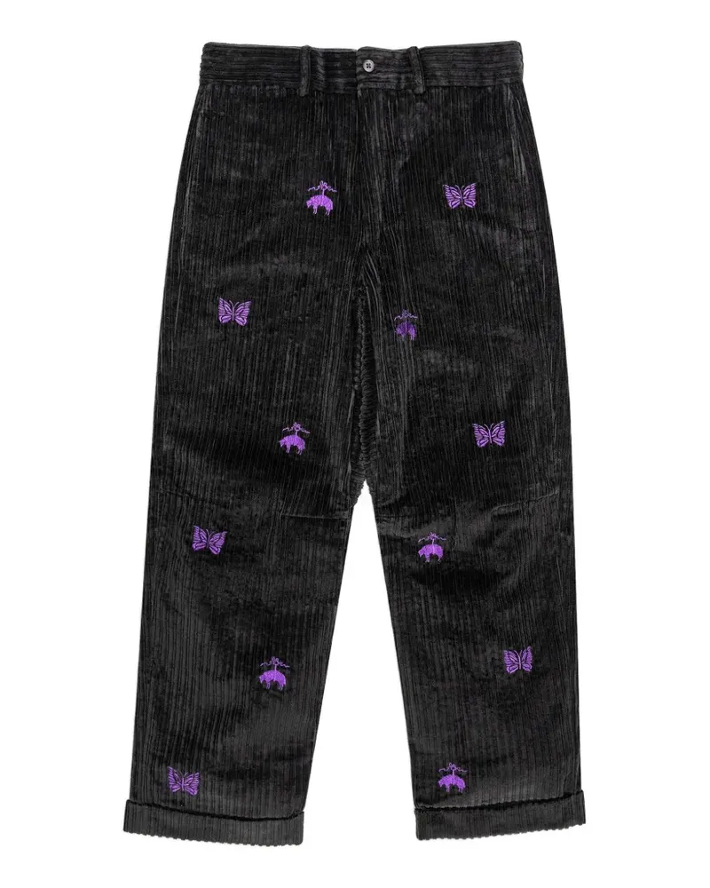 Brooks Brothers x Needles Cordhose mit Stickerei - Schwarz Schwarz