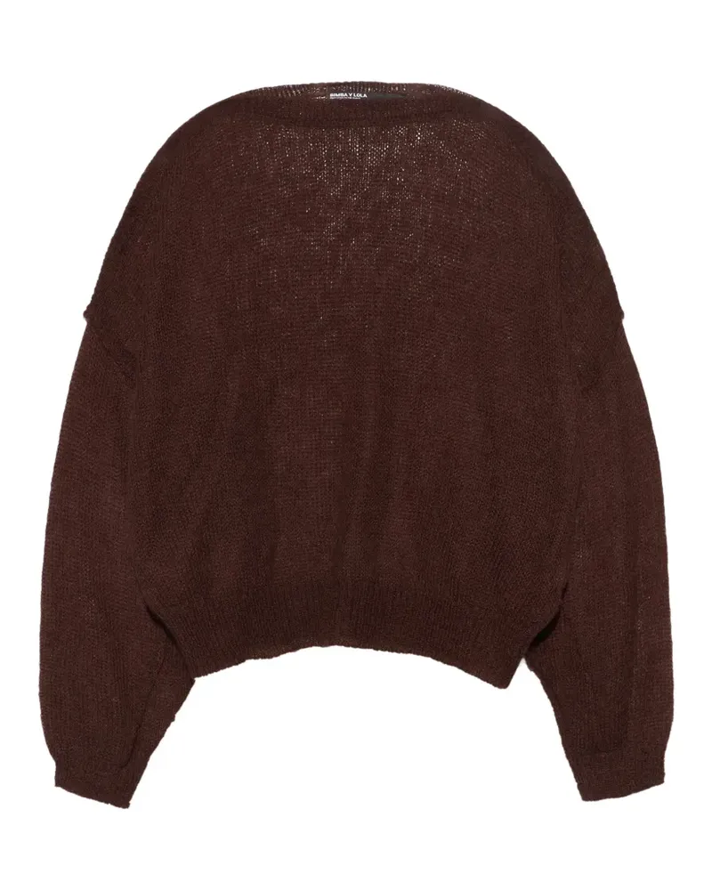 BIMBA Y LOLA Pullover mit U-Boot-Ausschnitt - Braun Braun