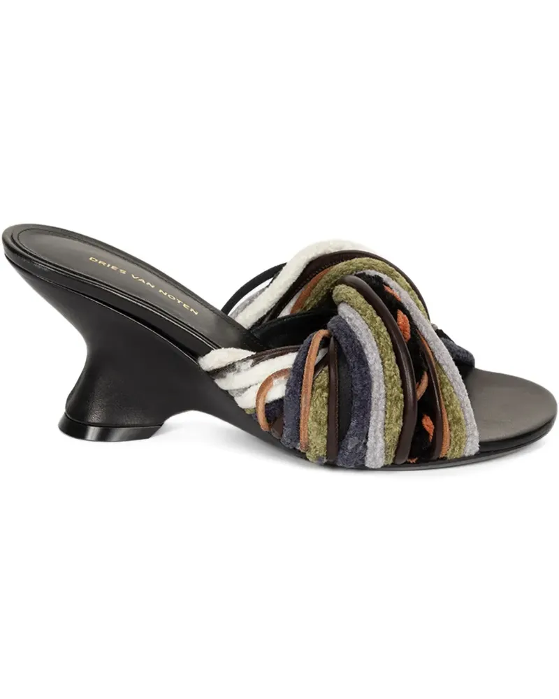 Dries van Noten Offene Mules 75mm - Schwarz Schwarz