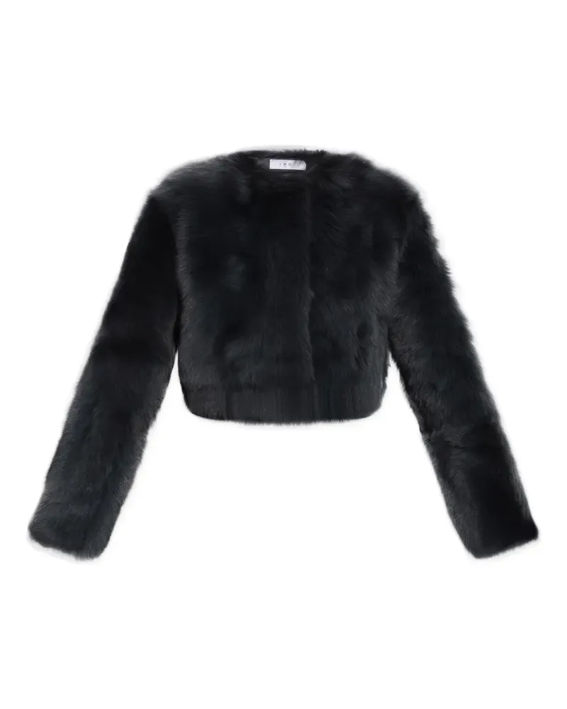 IRO Cropped-Jacke aus Schafsleder - Schwarz Schwarz