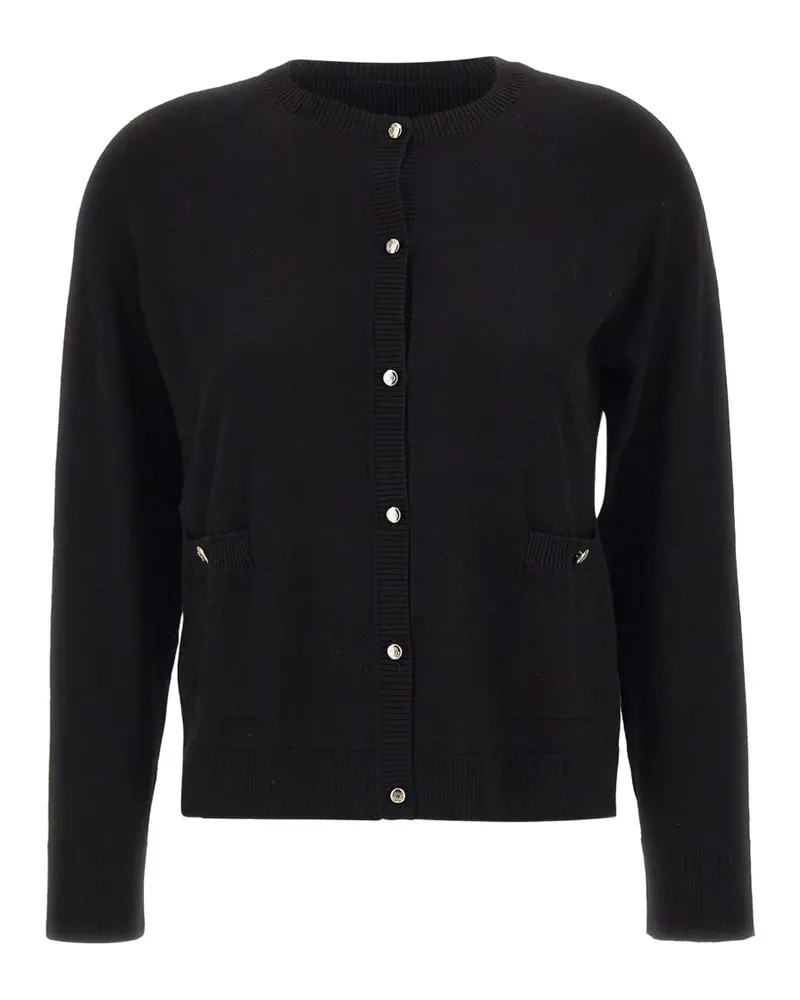 Elena Mirò button-fastening ribbed-trim cardigan - Schwarz Schwarz
